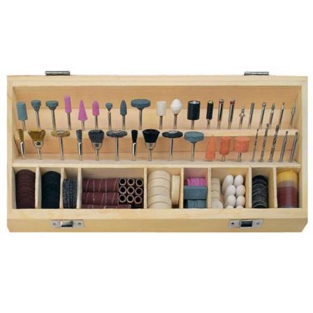 Brüder Mannesmann Tillbehörssats Minislipmaskin 200 Delar 92568