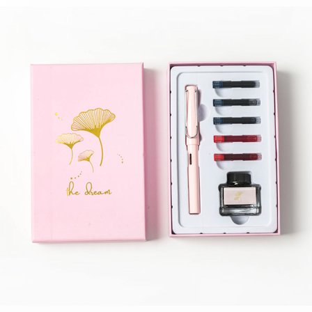 Ekstra fint glatt fyllepennsett og blekkpatronsett med utskiftbar blekkpose