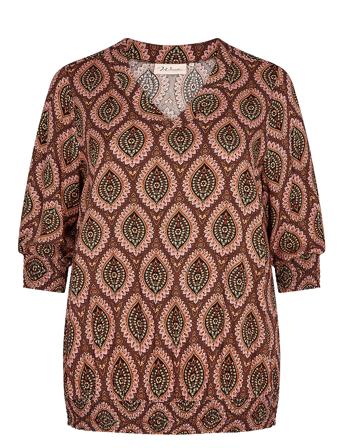 Wa-Sheela Bluse Langermet Brun Wasabiconcept*Betinget Tilbud