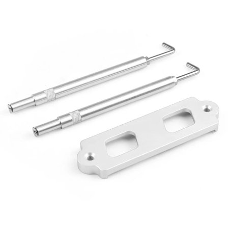 Akun kiinnityssarja ruostumattomalla teräksellä varustetuilla koukuilla Honda Civic / CRX S2000 -malleille ja Acura Integra RSX -malleille ilman logoa