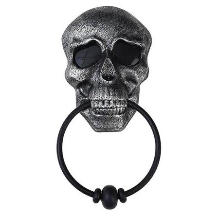 Halloween Dørklokke Skalle Hjemsøkt Dørklokke - Lyd & Lysende Øyeeple, Skumle Hjemsøkte Husrekvisitter, Innendørs Utendørs Halloween Dekor