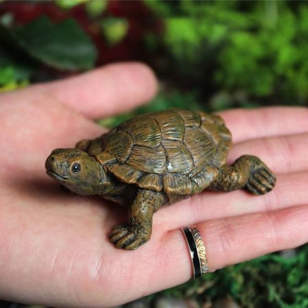 2 stk Skildpadde Resin Craft Simulation Mini Skildpadde Skildpadde