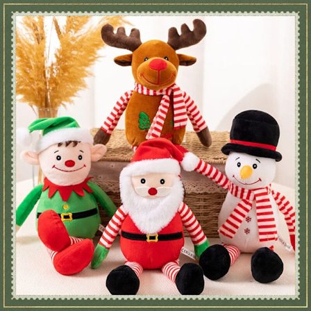 4 st/set Söta Jultomte Dockor Jul Elf Plysch Stoppade Anima