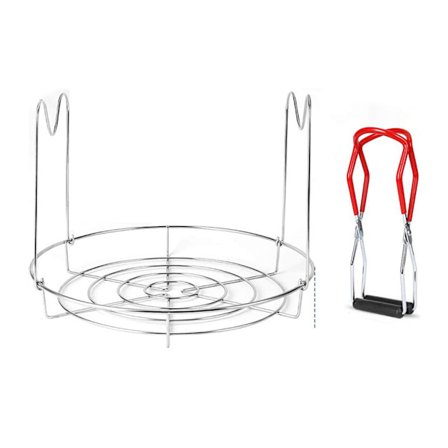 Konservesstativ i rustfrit stål til konservesglas og konservespincet til almindelige og brede glas, Ball-glas, konservesglas