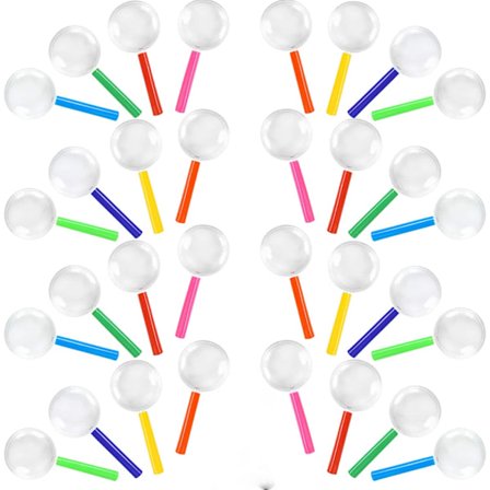 32-pak forstørrelsesglass i plast for tenåringer