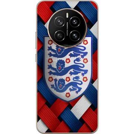 Yhteensopiva Puhelinkuori Honor Honor Magic7 Graafinen Englanti-aihe heraldisilla leijonilla ja punaisella, valkoisella ja sinisellä punotulla kuviol