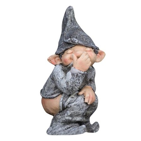 Busig Nisse, der laver lort, Miniaturestatue Lorte-simulerende Figur Form Sjovt Harpiks Sjovt Liv