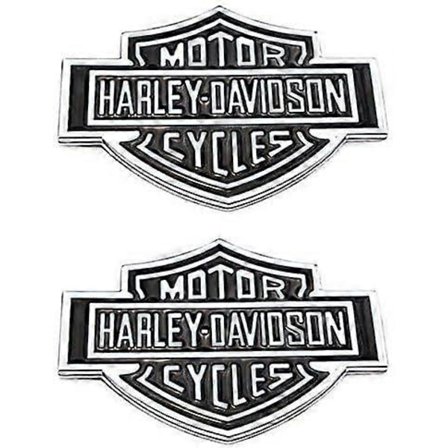 2 stk. 3D Harley Davidson-emblem for motorsykkel bensintank for bilskjerm bakre bagasjerom side metall emblemer merker