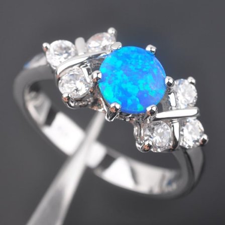 Silversmycken filled ring BLÅ Brand Opal