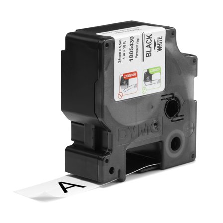 DYMO Rhino 24 mm Black on white Vinyl