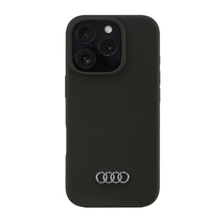 Audi Silikonikotelo iPhone 16 Pro 6.3" musta/musta kovakotelo AU-LSRIP16P-Q3/D1-BK
