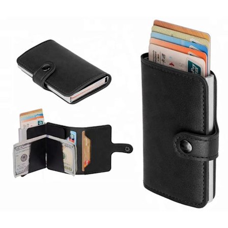 Aluminium korthållare - RFID-säker, skyddande sedelfack