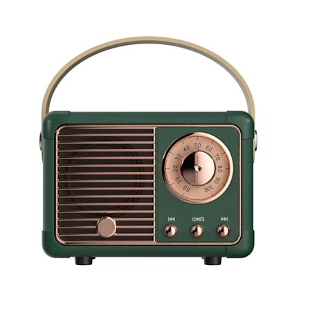 Retro Bluetooth Højttaler, Gammel Klassisk Stil Vintage FM Radio, Høj Lydstyrke, Bluetooth 5.0 Trådløs Forbindelse (Grøn)