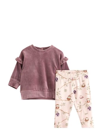 Lindex Set Sweater Velour And Legging - Multi/patterned - 68