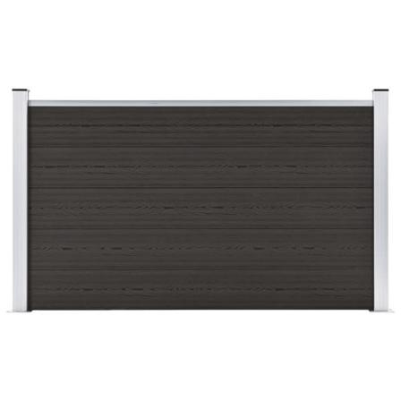 vidaXL Staketpanel WPC 180x105 cm svart Svart