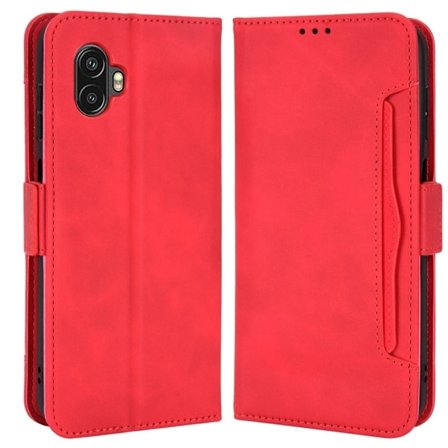 Modernt Samsung Galaxy Xcover 6 Pro fodral med plånbok - Röd