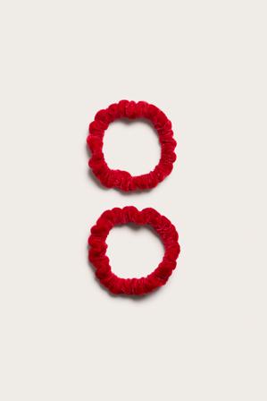 2-pk. scrunchies i velur | Rød | Dame | Kappahl
