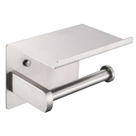 Moderni WC-paperiteline Harjattu SUS 304 Ruostumaton teräs WC-paperiteline matkapuhelintelineellä