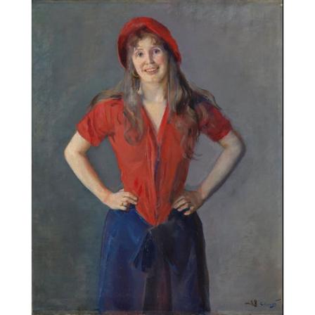 Oda Krohg (portrait Of Oda Krohgchristian Krohg Brun