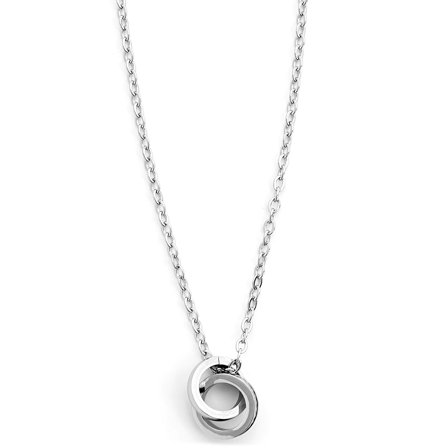 Collier avec anneaux entrelacés pour hommes - Chaînes en acier - pour Hommes - Fort Tempus