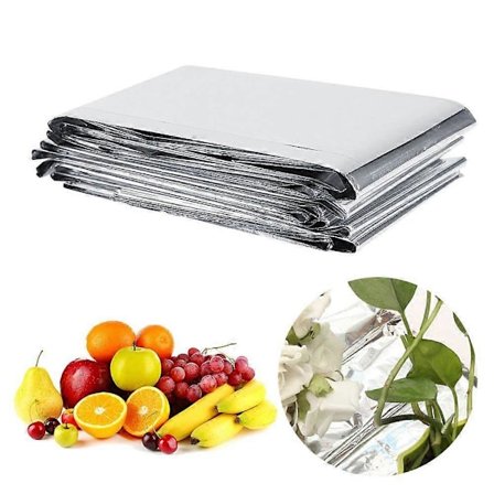 Växtreflekterande Film Silver Odlingslåda Växthus Trädgårdstillbehör för Växthus 210 x 120cm