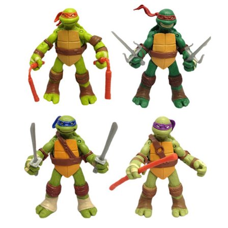 12cm Teenage Mutant Ninja Turtles Figurer- 4 Pack