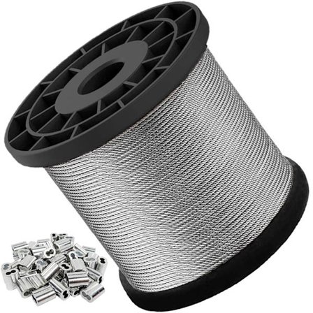 Teräsvaijeri, 1/16 teräsvaijeri, 304 ruostumattomasta teräksestä valmistettu teräsvaijeri, lentokone