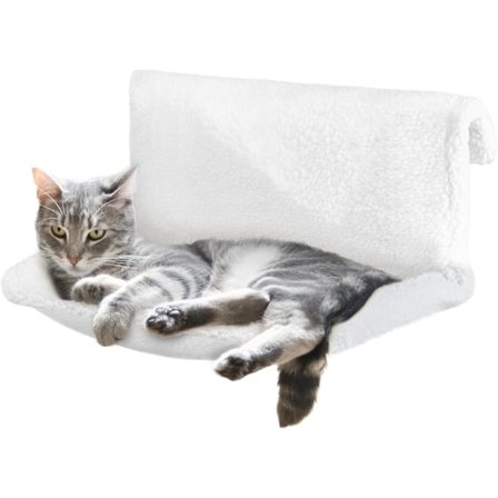 Varm och Mysig Elementbädd för Katt och Hund (Fleece - Vit)