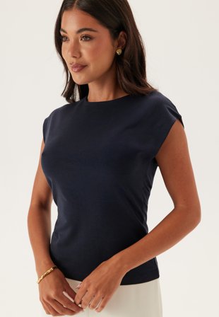 GANT Sleeveless C-neck Jersey Top Evening Blue Vaatteet