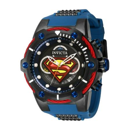 Invicta Watches, DC Comics - Superman 41180 Quartz Herenhorloge - 53mm Grijs, Heren, Maat:ONE Size