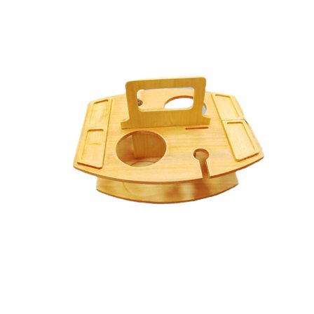 Picknickbord med vinglashållare, bärbar hängande vinglas- och fruktbricka