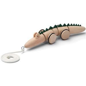 Liewood Natural Wood/Hunter Green Mix Sidsel Pull-along Toy One Size - First toys and baby toys - One size - Green
