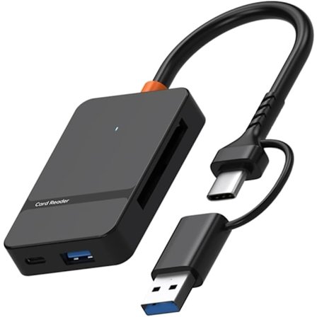 USB C USB 3.0 Kortläsare - USB till MS USB 3.0 Adapter - Kamera Visare för Telefon/Laptop/PC