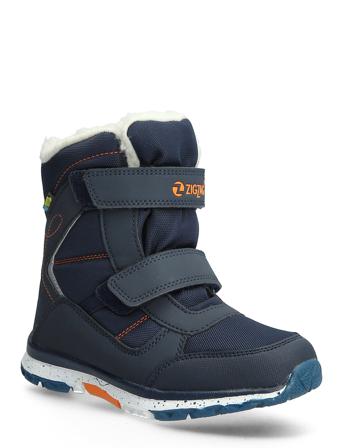 Ginden Kids Winterboot Wp Talvikengät Tarroilla Sininen ZigZag