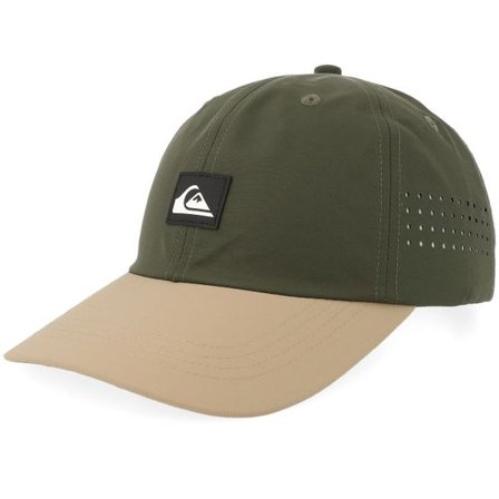 Quiksilver - Grön unconstructed Keps - Decades Nylon Grape Leaf Dad Cap @ Hatstore