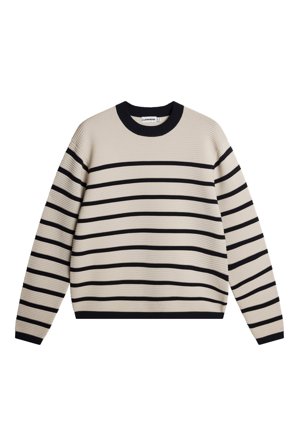 J.Lindeberg - Sawyer Stripe Crew Neck - Fashion - Grey - Men - XXL