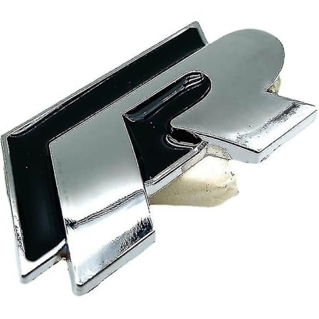 Golf R Emblem til Golf R Golf R-line Gti Bagklap Emblem (sort sølv)