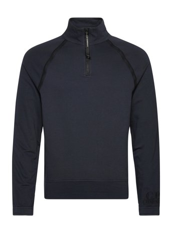 C.P. Company Light Fleece Half Zipped Sweatshirt - Navy - XXXL