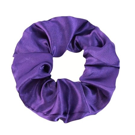 Hårbånd - Scrunchie - Satin - 9cm - Lilla