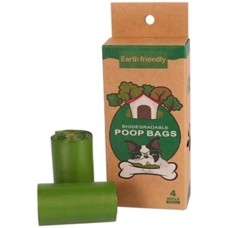 Miljøvennlige hundeposer med luktblokkering, pålitelig materiale, 4 ruller, 60 stk