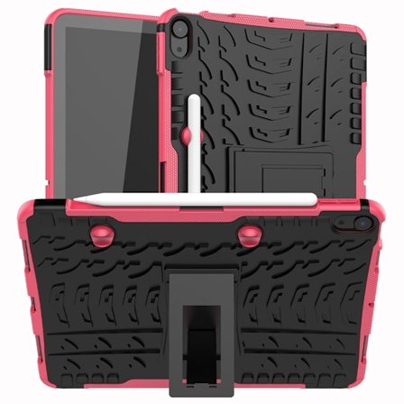 iPad Air 2025-2020 Skal Rugged Kickstand Armor Rosa