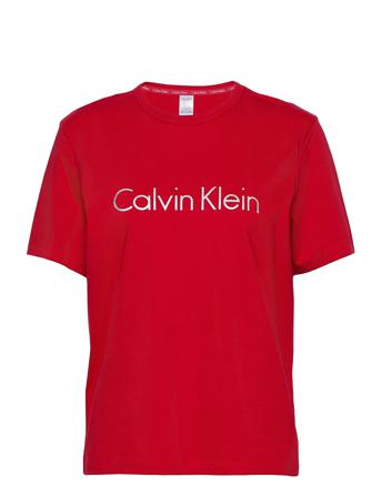 S/S Crew Neck Top Rød Calvin Klein