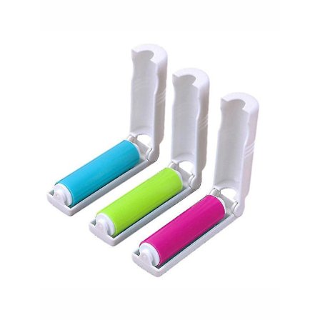 3 stk Klistremerker Bærbar Klær Lint Roller Vaskbar Støv Rulle For Hår Rengjøring