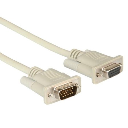 ROLINE VGA Cable, HD15, F/M, 10m