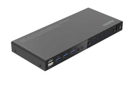 MicroConnect 4K@60Hz HDMI KVM switch, 4x1