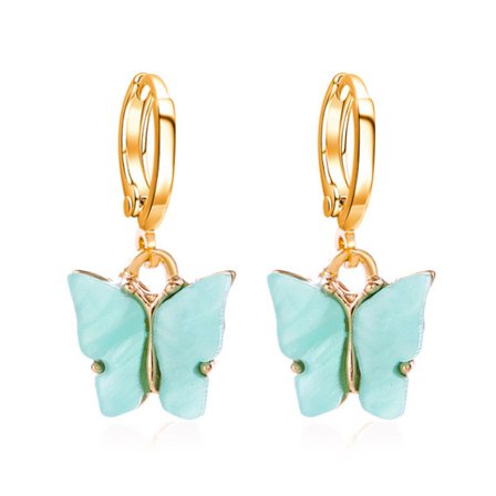 Fjärilsörhängen Hänge Dam Tjej Fest Smycken 1 Par