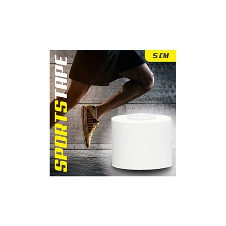 Jasper SportsTape 5 cm (10 meter) Hvid, Medicin & Pleje, Støttebind, Sportstape