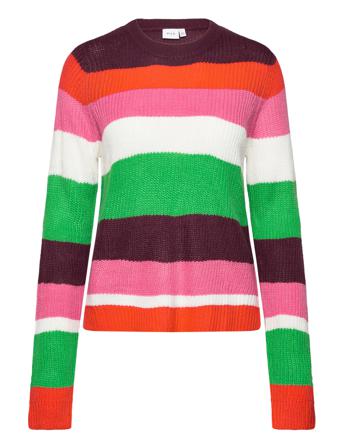 Vilou L/S Stripe Knit Top Patterned Vila