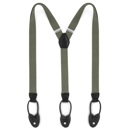 Wąskie szelki na guziki w kolorze węgla dla mężczyzn - Szelki na guziki