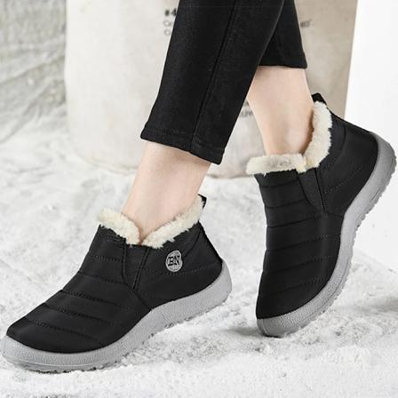 Dames Støvler Hold Varme Ankelstøvler Med Pels Vinter Sko Til Kvinder Sne Støvler Vinter Botas Mujer Elegant Sort Kvinders Kort Støvle black 43